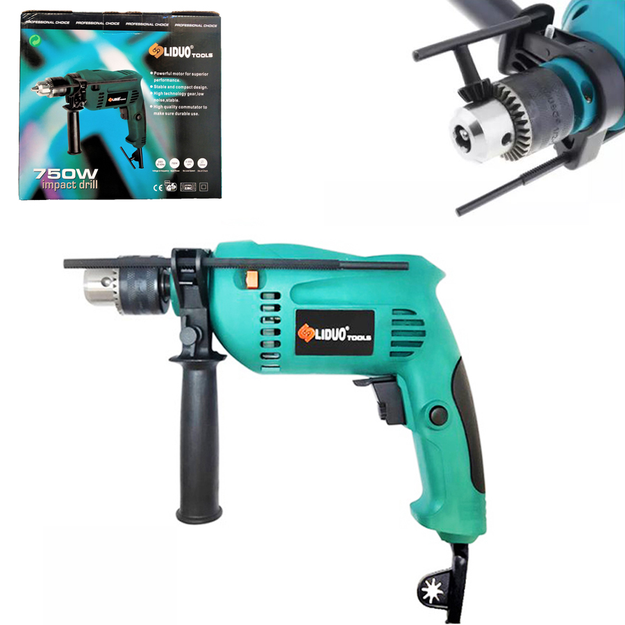 New Heavy With Compact Design Liduo Tools Impact Drill 750W. 