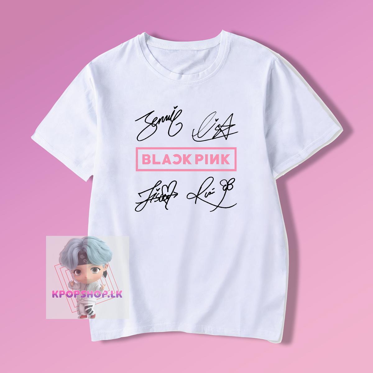 Blackpink Logo Tshirt KPOP Blackpink Album Branded T shirt Crew Round Neck  Tshirts T-shirt | Daraz.lk