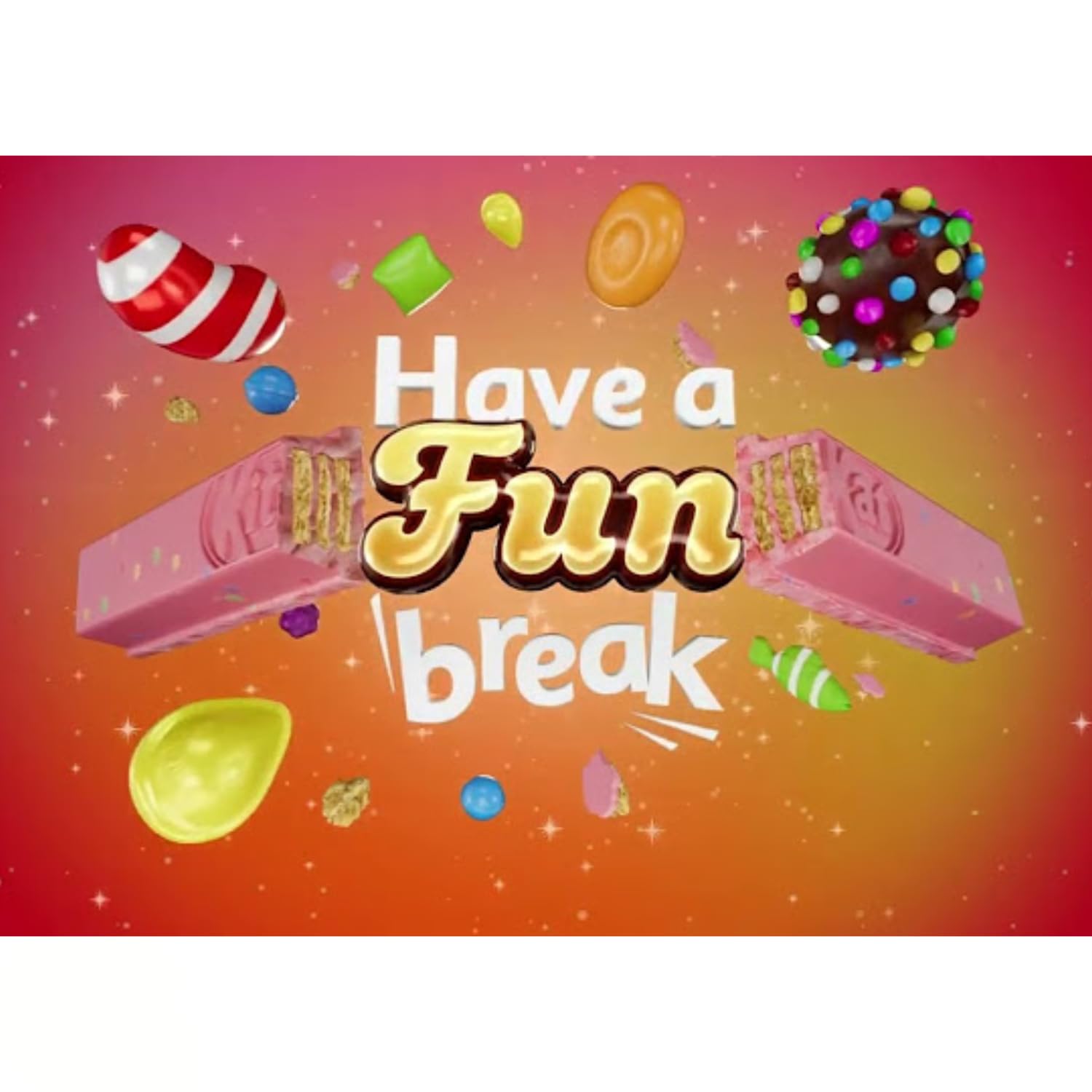 Kitkat Candy Crush Strawberry 4 Fingers 35g. 