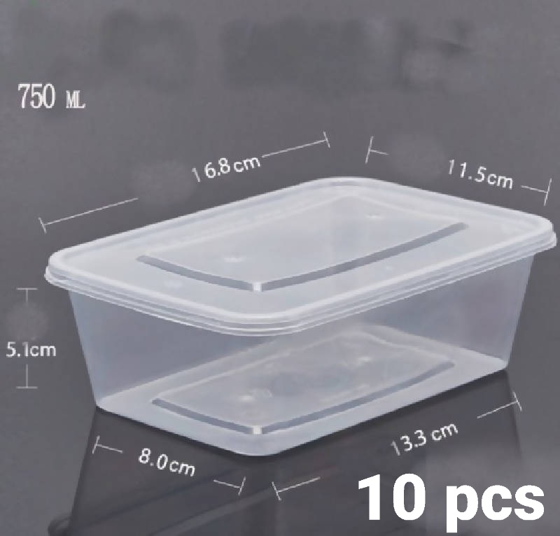 750ml Meal Prep Plastic Microwave Safe Food Container Plastic CLEAR