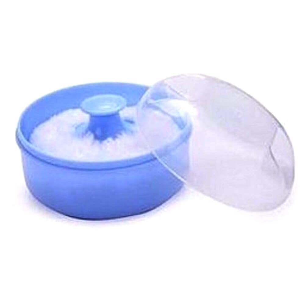 Portable Baby Soft Body Talcum Powder Puff Sponge Box Case Container Useful