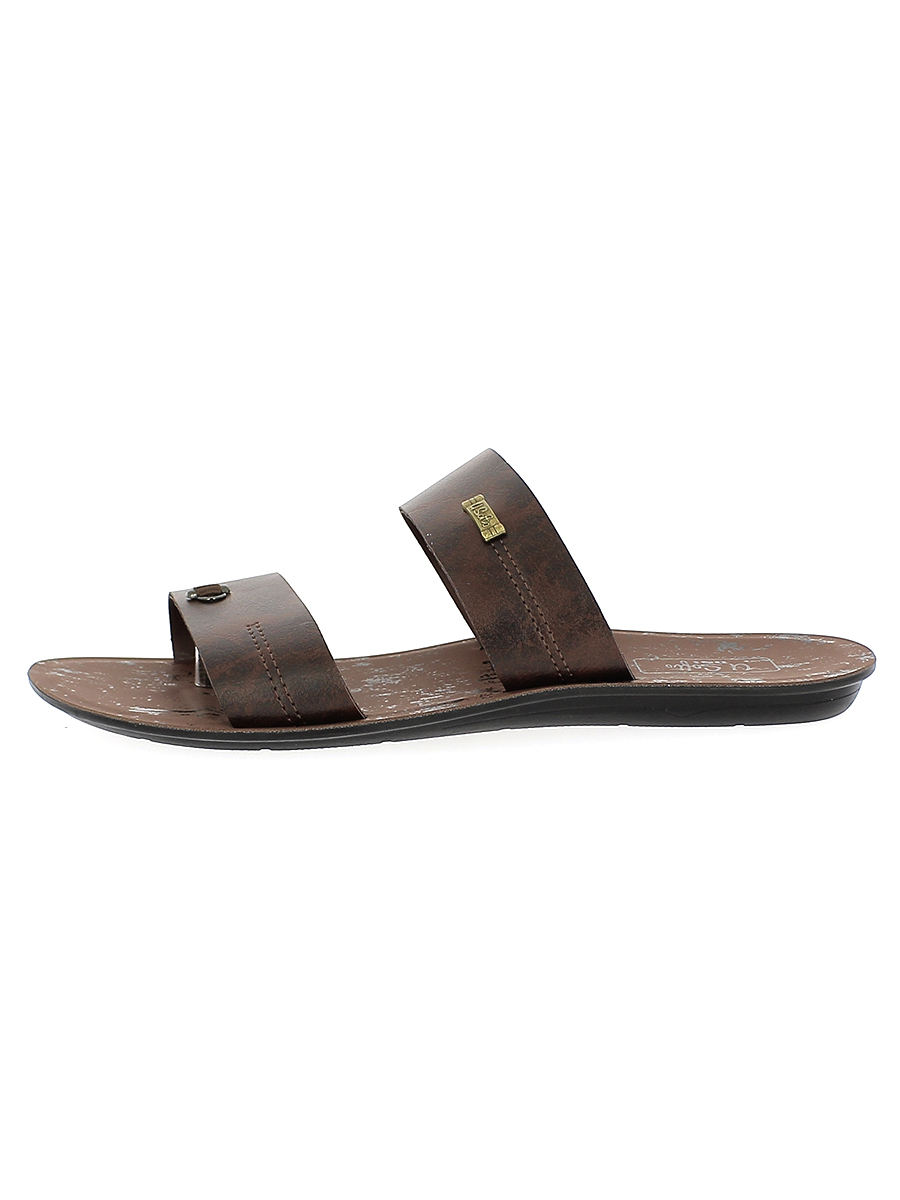 U Softo Men Toe Rings Slippers Brown. 
