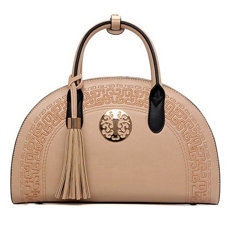 brown fringe crossbody bolsa