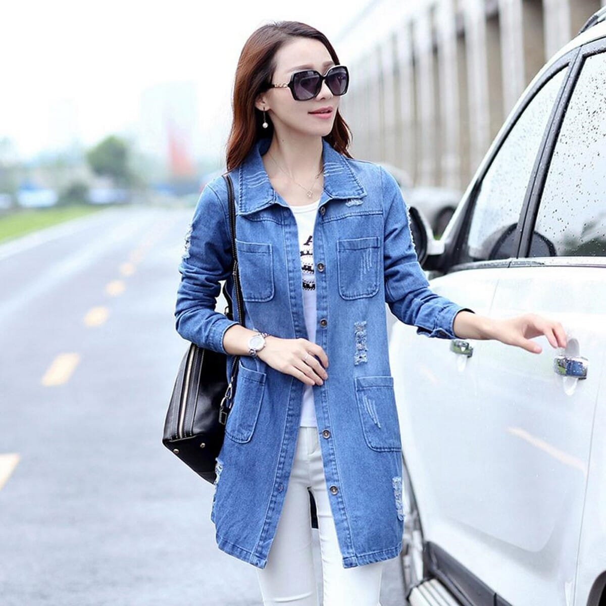 denim cardigan jacket