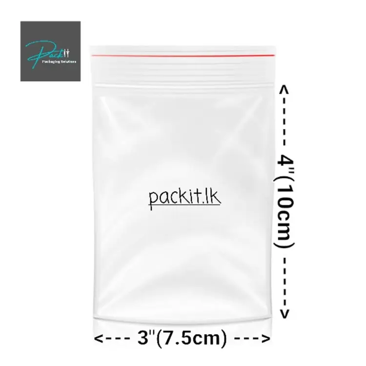 100pcs 3 4 inches Ziplock Clear Bags