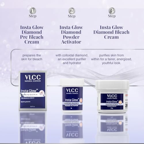 VLCC Insta Glow Diamond Bleach, 30g(FROM INDIA)JEZ. 