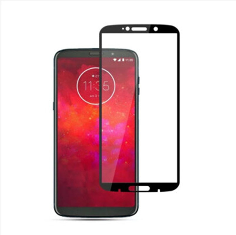 【Moto X4 Black Glass】 Full Tempered Glass For Moto E5 G6 G7 G8 E4 Play Plus X4 Force One Action Screen Protector Guard. 