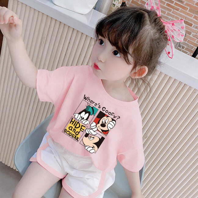 Kids Shirt Girl Big Girls Regular T Unisex Kids Tshirt T Shirt Budak Perempuan Murah 日韩T恤 Girl Clothes(Only 1pcs shirt). 