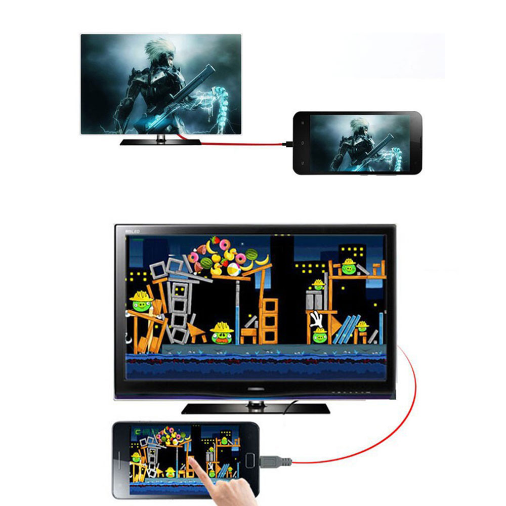 5Pin HDMI Cable 2 IN 1 Micro USB to HDMI Adapter Cable USB to HDMI Converter 1080P Video Cable HDTV For Samsung Galaxy S2 3 4 5. 