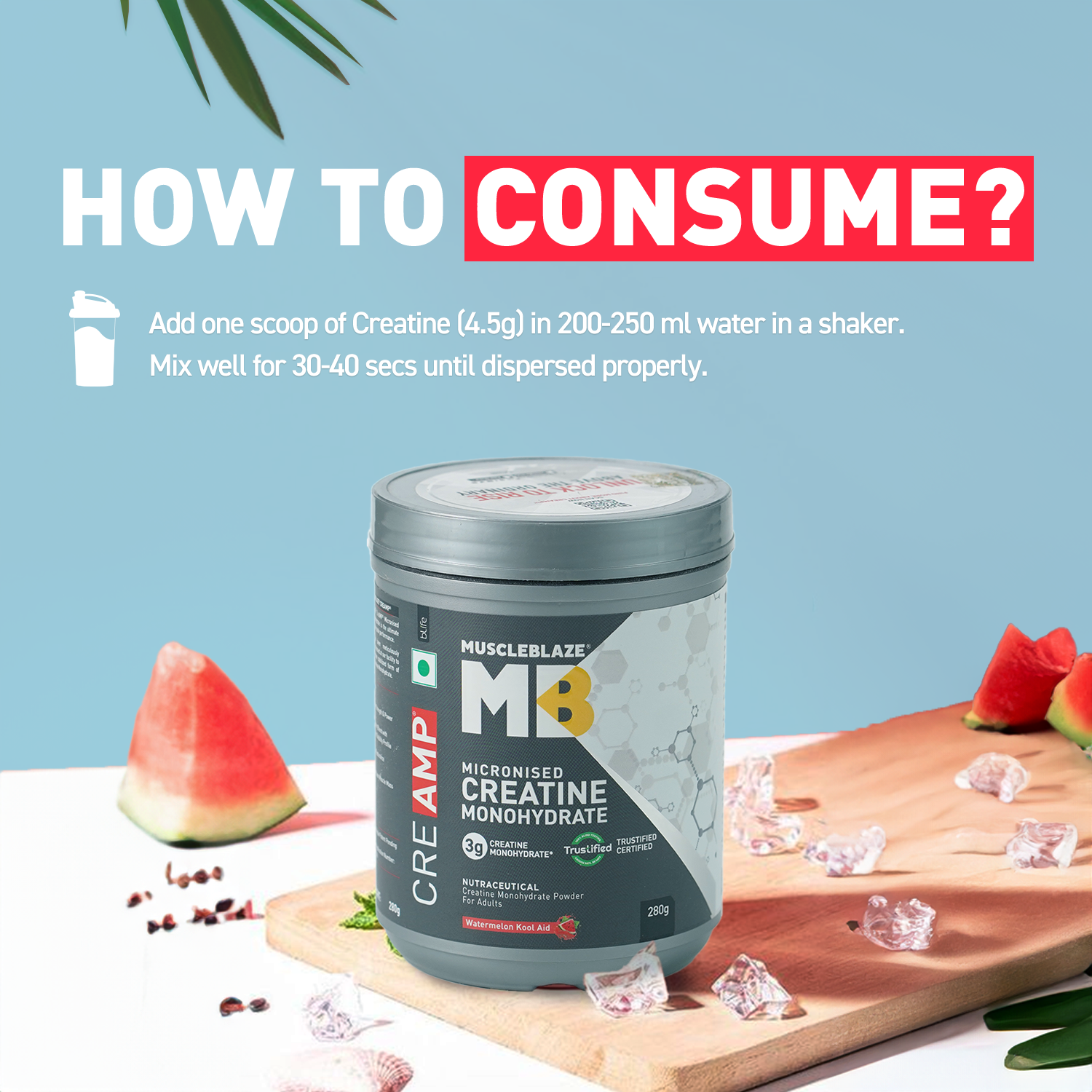 Muscleblaze Creatine Monohydrate CreAMP, 250 g. 