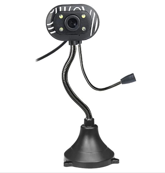 Webcam HD Camera With Microphone 480P USB Plug and Play For PC Laptop High Flexibility Streaming Online Class Digital Web Camera With Mic. 