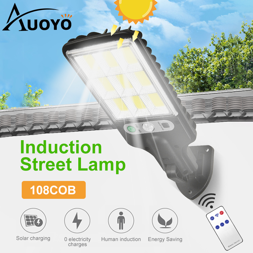 Auoyo Solar Light LED Outdoor Lights 72COB Solar Motion Sensor Flood