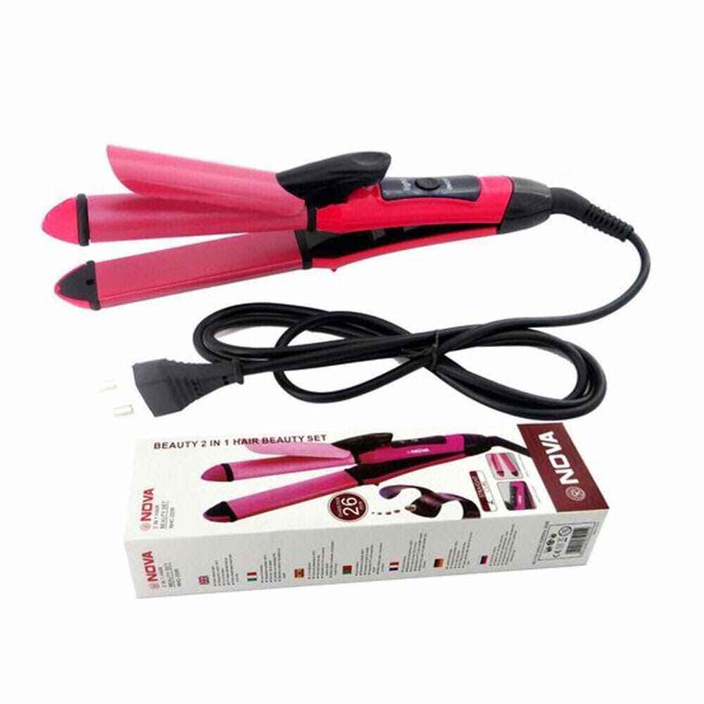 Hair straightener and outlet curler nova