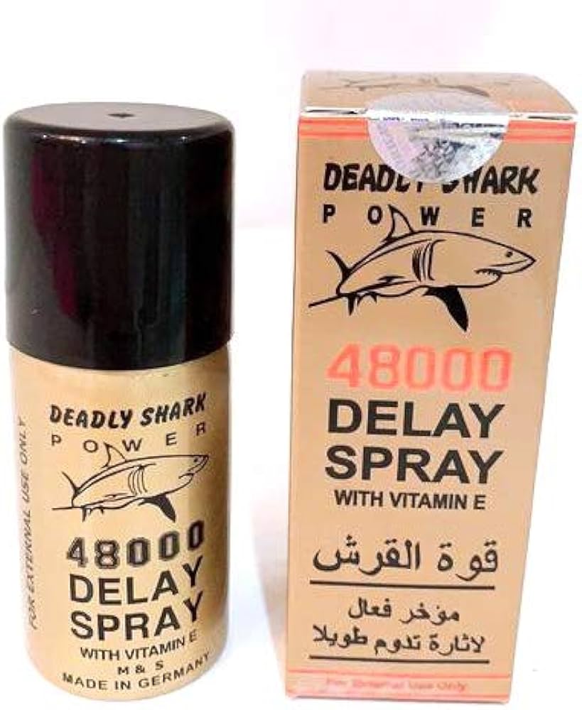 18+ Adults Deadly Shark 48000 Strong Men's Ejaculation Delay, Long Time Sex Spray with Extra Vitamin E  Advance Formula Made In Germany. 