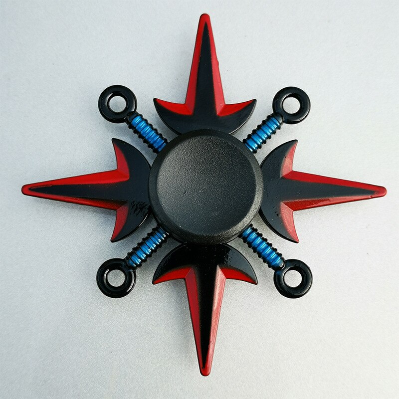 【I】 Naruto Alloy Fidget Spinner Ninja Shuriken Hand Spinner Gyro Toys for Children Stress Relief. 
