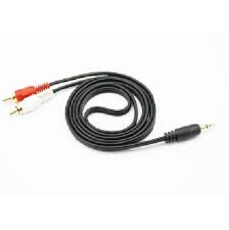 3.5mm Male Mini-Jack Headphone Aux-2-RCA Male Audio Cable. 