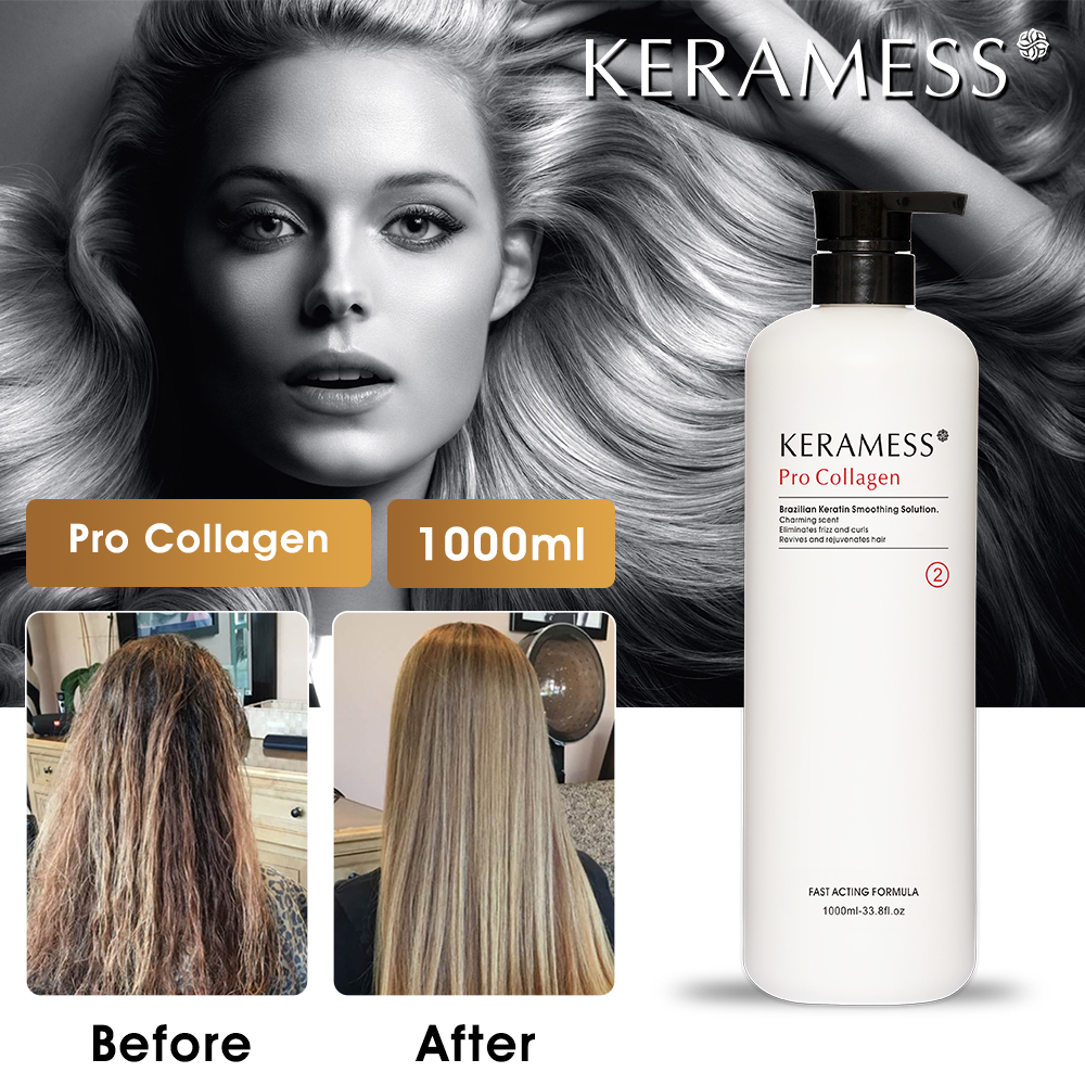 KeraMess Professional Treatment Formaldehyde Free Botox Capillary Keratin For Straightening Hair Straightener Cream Salon Line. 