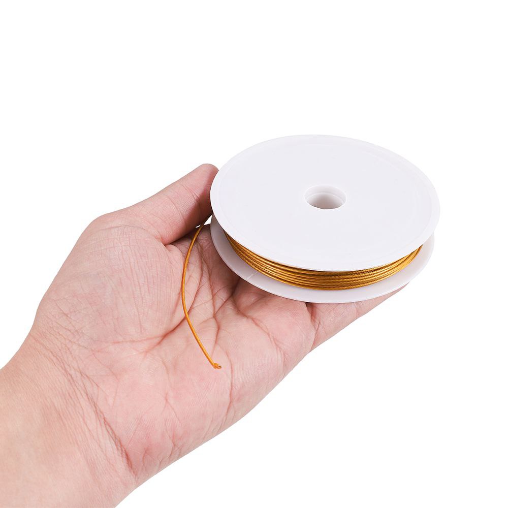1 Roll Resistant Strong Line 0.6-0.8mm Stainless Steel Beading Wire Jewelry Cords String Gear Wire for DIY Bracelet Necklace Making. 