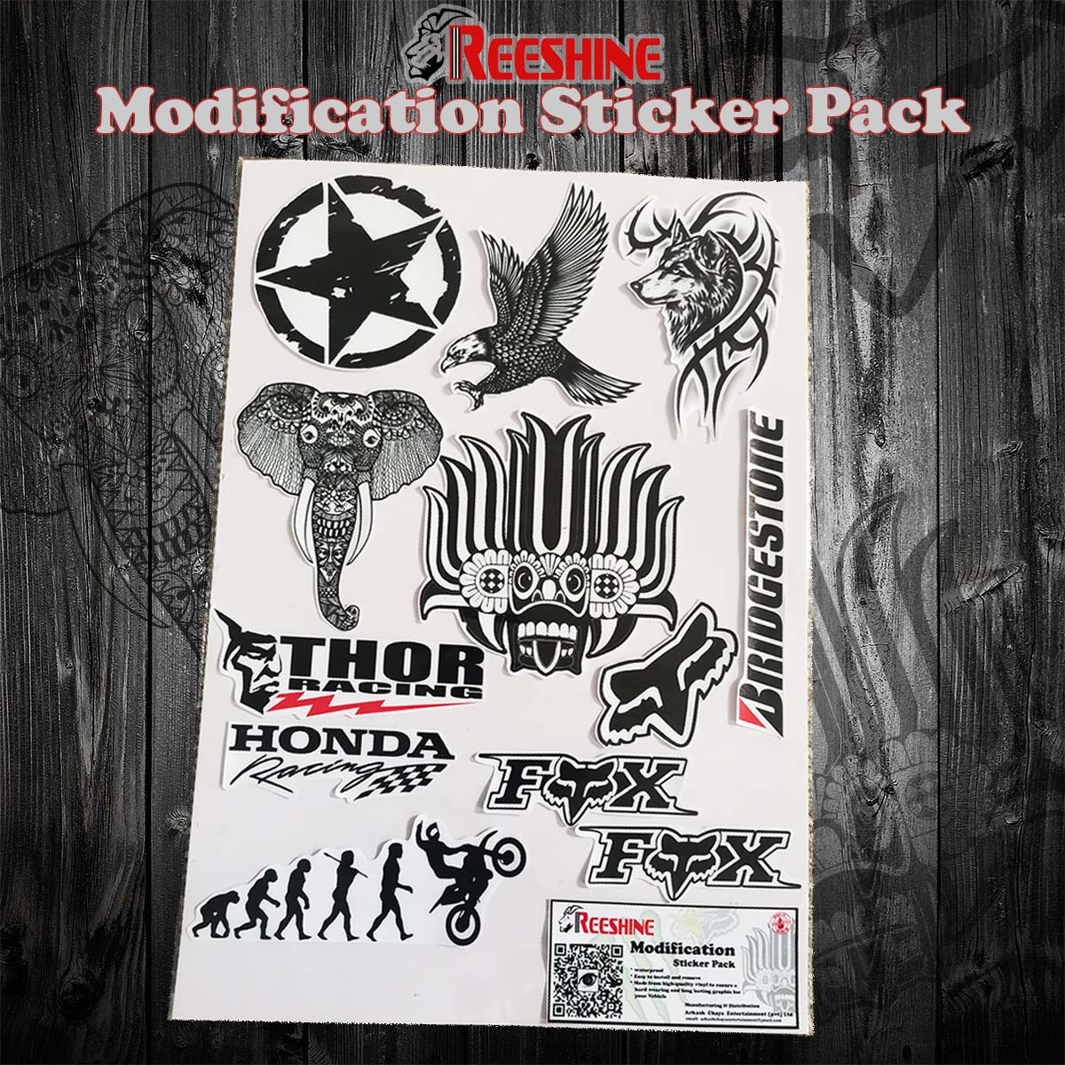Vehicle Modification sticker pack for 