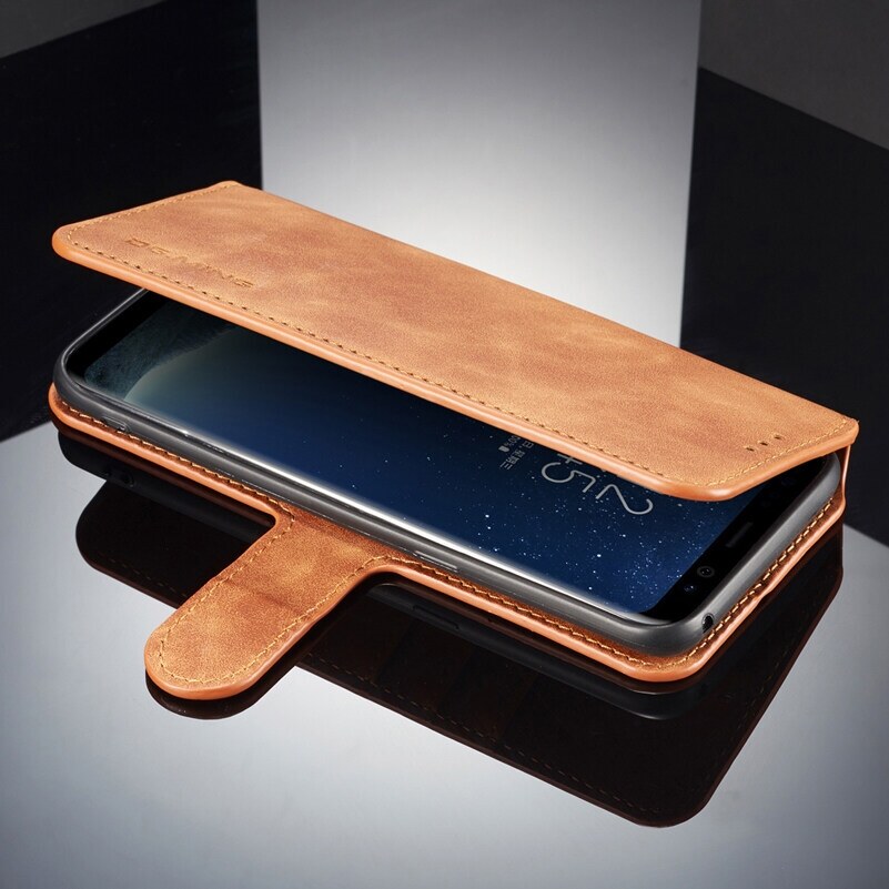 For Samsung Galaxy S8 Premium PU Leather Magnetic Flip Case. 