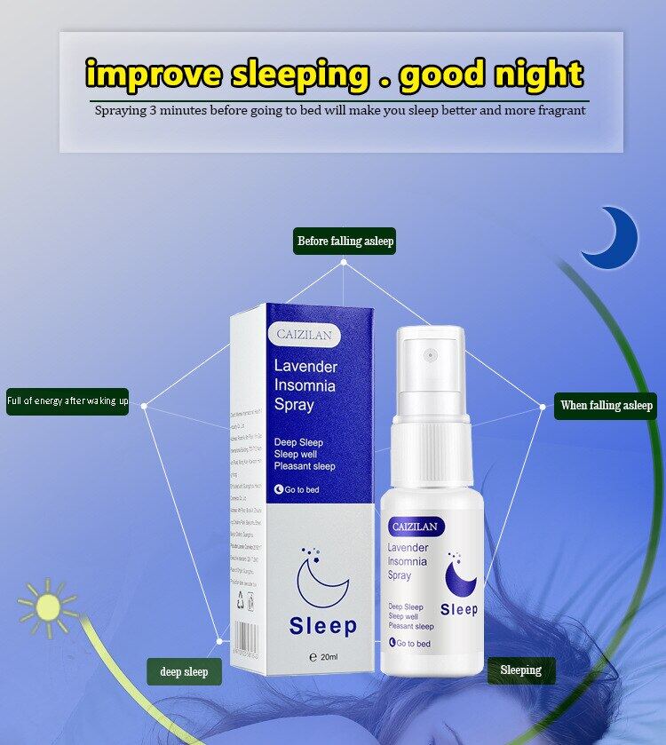 New20ml Deep Sleep Pillow Spray Chloroform Lavender Essential Oil Sleep Mist Spray for Sleeping 8 Hours. 
