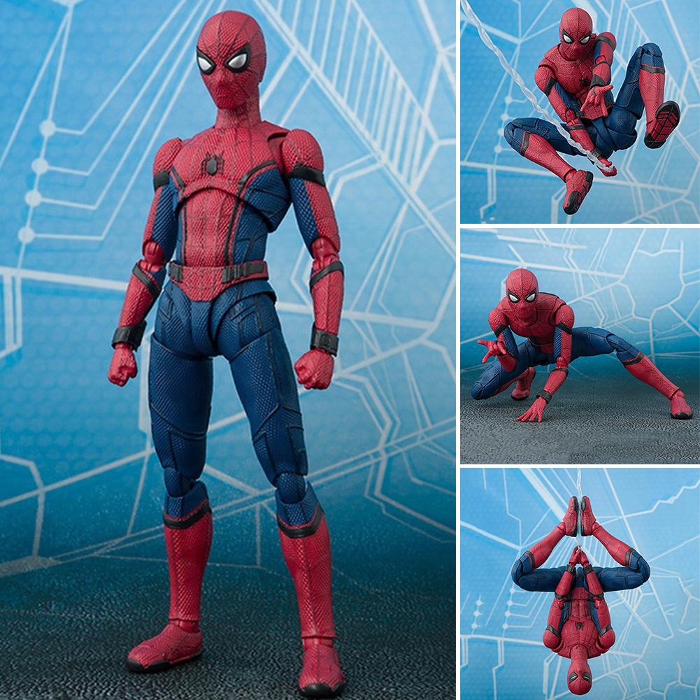 Hot selling items 】15cm Spiderman Super Hero Doll Moveable Action