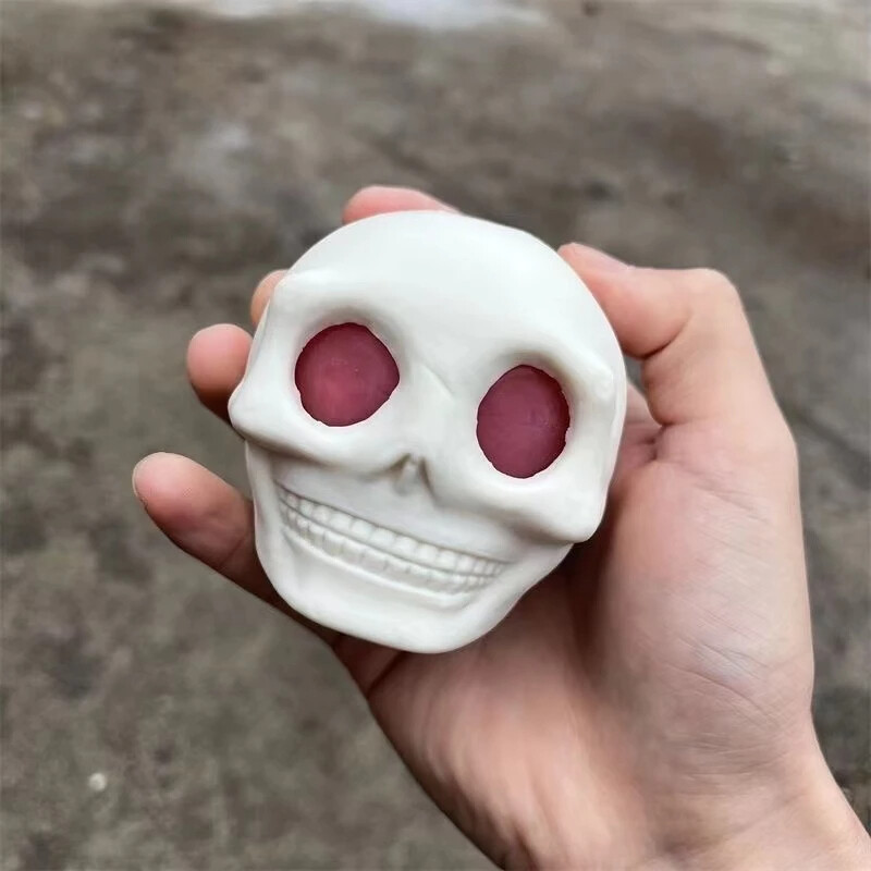 DENOSWIM New Gothic Squeeze Skull Toy Fidget Toys Halloween Skull Stress Ball Relieve Stress Children Vent Decompress Toy. 