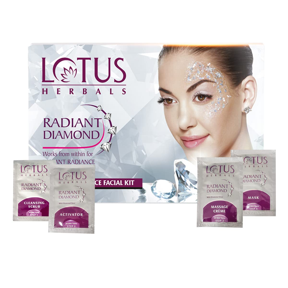 Lotus herbals radiant diamond facial kit. 