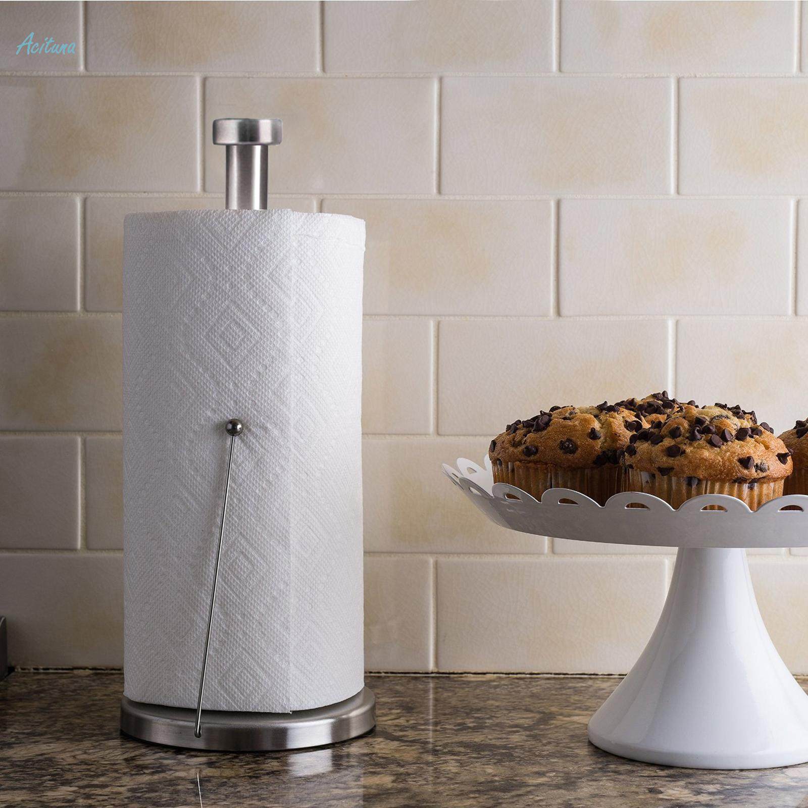 Kitchen Towel Holder, Paper Towel Dispenser, Paper Tissue Napkin Holder Standing Paper Towel Holder, for Bar Dresser Bedroom NightStand Home