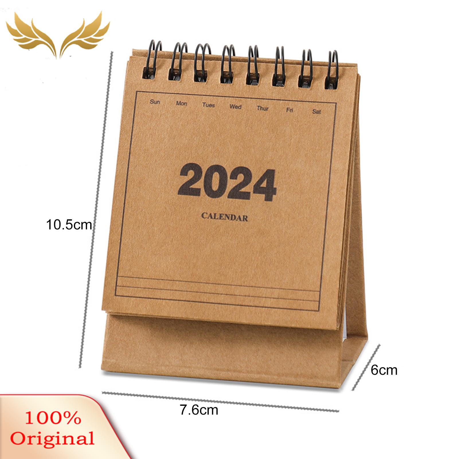 SuperRide Simple Stylish Desktop Decoration 2023-2024 Mini Desk Calendar Standing Flip Monthly Planner for School Home Office Buyers' Favorite Portable Pocket Calendar. 