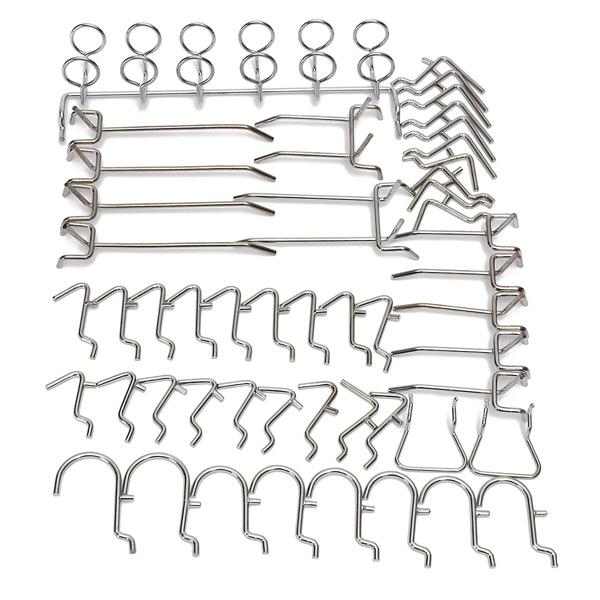 50pcs Pegboard Wall Shelf Hooks For Display Garage Store Tools Storage