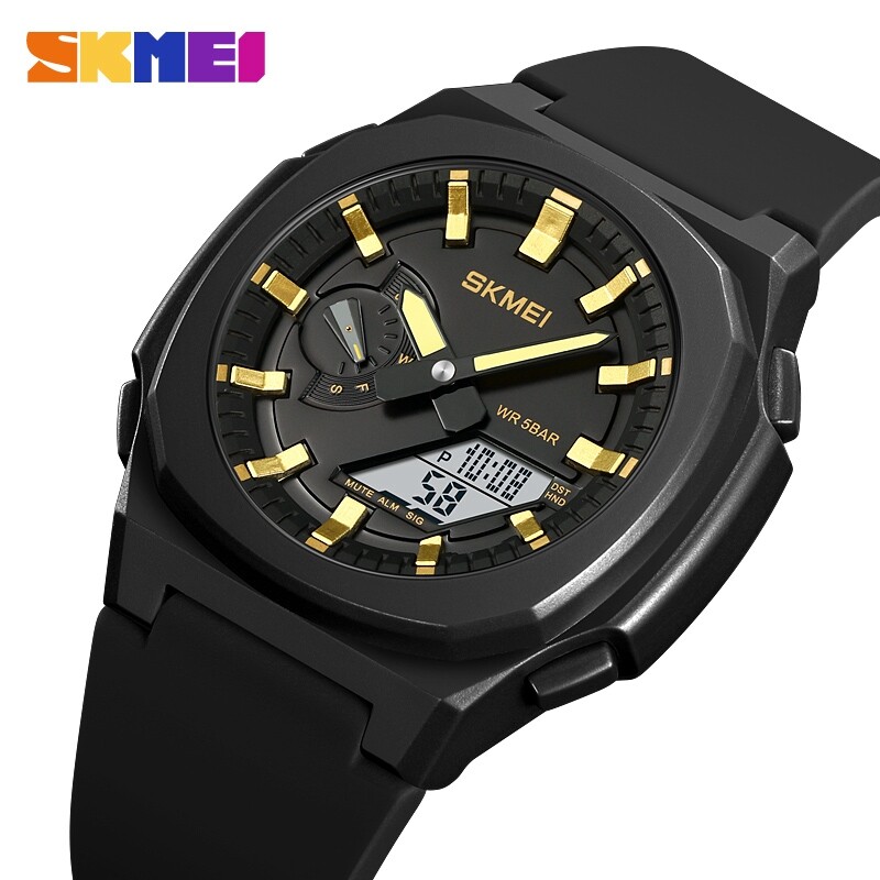 SKMEI Men Electronic Watch Duplex Watch 50 meter Waterproof Multifunctional Wristwatch Fashion Business Style For Men 2091. 