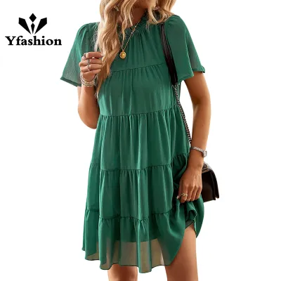 Flowy sleeve outlet solid dress