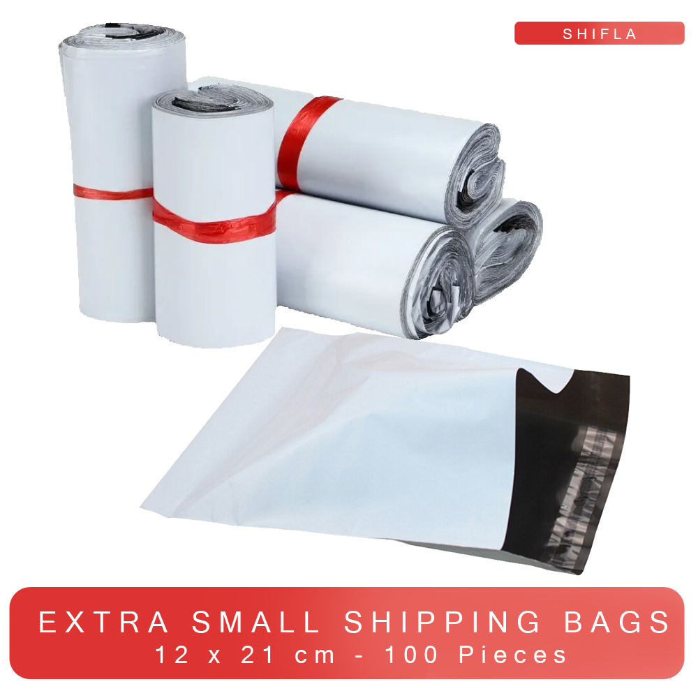 Bundle of 100 BAGS EXTRA SMALL 12cm x 5cm SIZE Poly Mailer