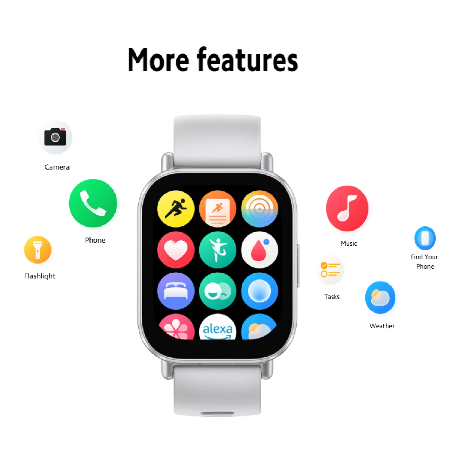 Redmi Watch 5 Active Calling Smartwatch, 2'' LCD large display, Dual-mic noise reduction and Bluetooth® calling, Matte finish frame. 