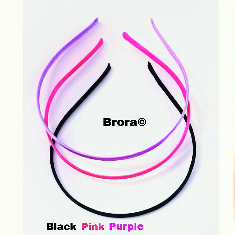 Hairband Satin Resin Covered Metal Alice Band 3 Pcs Hair Accessories women Girls. 