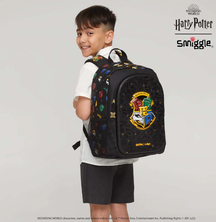 Smiggle Harry Potter Classic Black Backpack for Primary. 