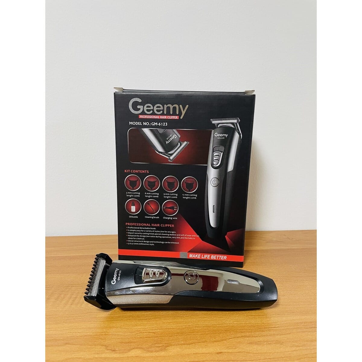 Geemy Gm Professional Rechargeable Hair Trimmer For Men Daraz Lk