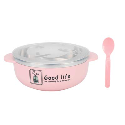 Stainless Steel Baby Feeding Bowl & Spoon