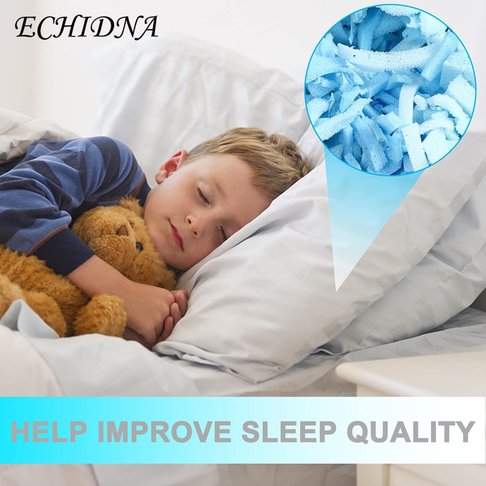 Shredded Sponge Pillow Premium Shredded Memory Foam Filling Soft Breathable Bean Bag Filler for Comfort Ideal for Couch Cushions Dog Beds Chairs Crafts 1/2kg Pillow with Temperature-regulating. 