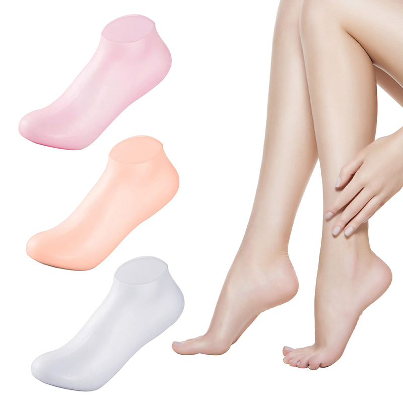 1 Pair Silicone Moisturizing Gel Heel Socks Rejuvenation Foot Care Elastic Sock Jessica