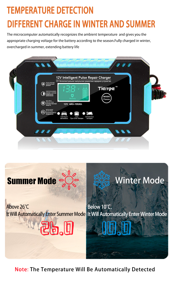 Battery charger 12v Intelligent Pulse Repair Charger. 