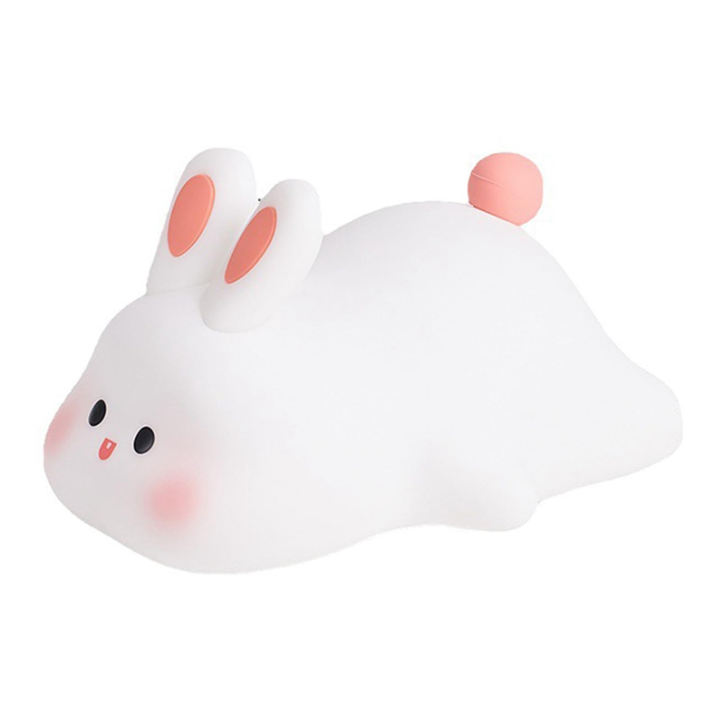 Big Face Rabbit Light LED Portable Rechargeable Bunny Lamp Night Light for Baby Nursery USB Dimmable Rabbit Night Lamp