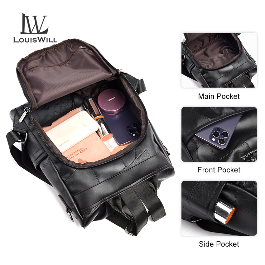 LouisWill Women’s Backpack Shoulder Bag Korean School Backpacks Fashionable Ladies Backpack Casual Simple Student Bags Laptop Backpacks Lightweight Anti-theft Backpacks For Girls Teens Women Fashion. 