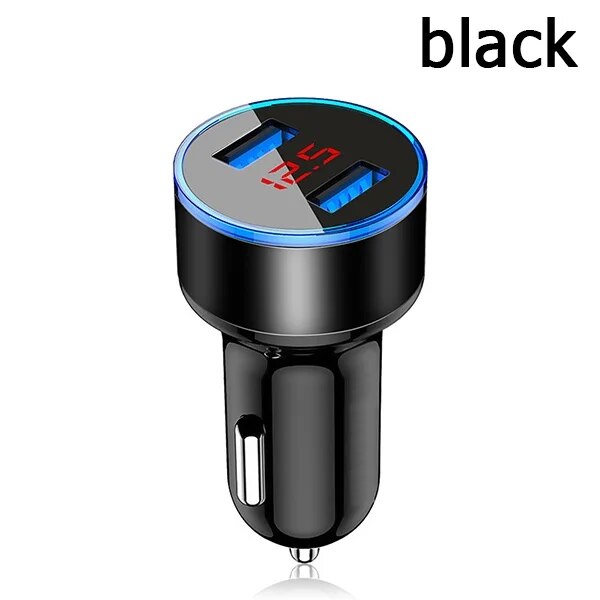 Car Chargers 2 Ports Fast Charging For Samsung Huawei iphone 7 8 Plus xiaomi 10 Universal Aluminum Dual USB Car-charger Adapter. 