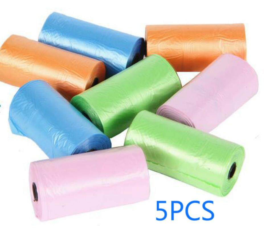RHS Online 5 Rolls 100PCS Garbage Bags Travel Nappy Bags Baby Diaper Nappy Disposable Rubbish Bag. 