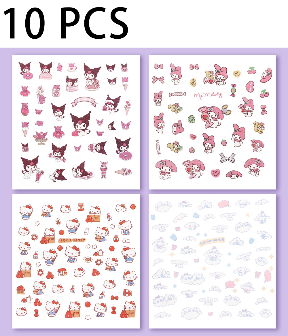 1/10/20Pcs Cartoon Transparent Sticker Waterproof PVC Mini Cute Stickers DIY Decoration. 
