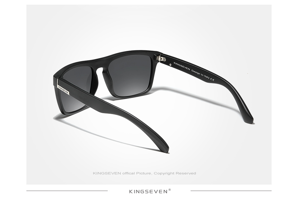 KINGSEVEN TR90 Frame Mirror Lens Original Sunglasses For Men Women Polarized Outdoor Sports Eyewear. 
