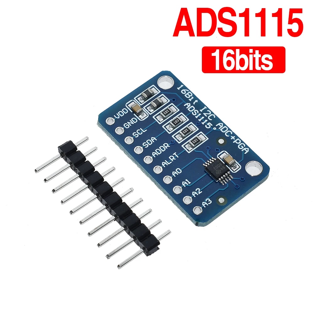 16 Bit I2C ADS1115 ADS1015 Module ADC 4 channel with Pro Gain Amplifier ...