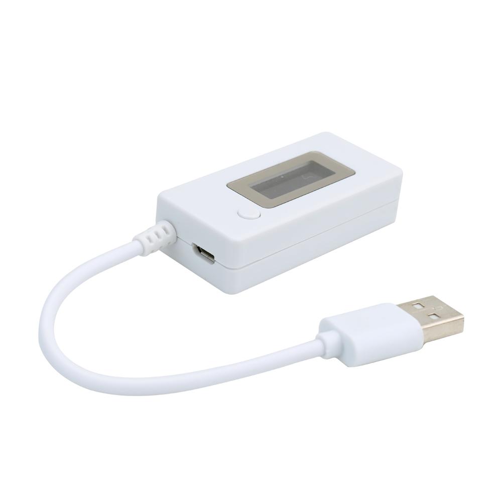 LCD USB Charger PC Battery Capacity Power Current Voltage Tester Meter White 